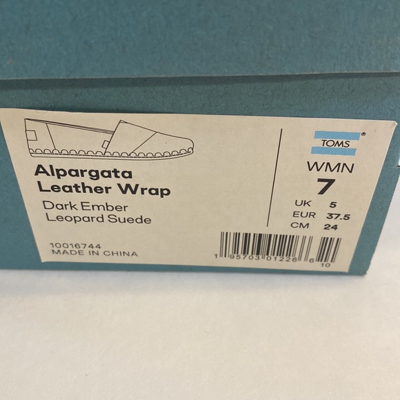 NEW Toms leather wrap brown leopard suede - Picture 3 of 9